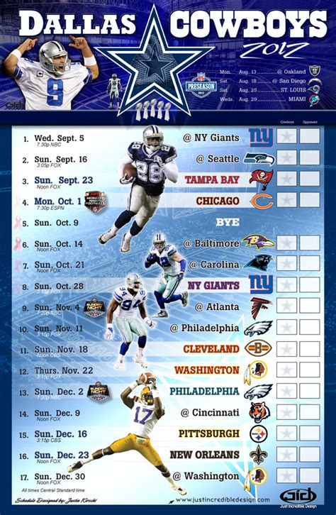 cowboys schedule tv channel.